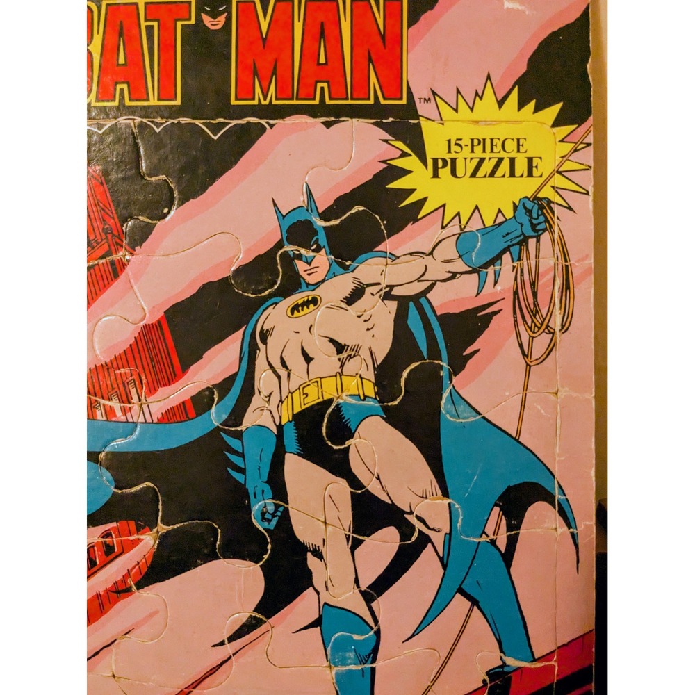 Vintage 1984 Batman 15 Piece Puzzle Craft Master DC Comics Super Powers - Picture 5 of 9